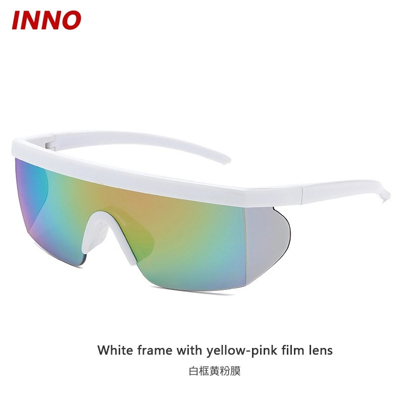 Inno-Aj007 fabricante venta directa de opciones de Deporte Gafas Multicolor reflectante Revo gafas de gradiente de logotipo personalizado ecológica