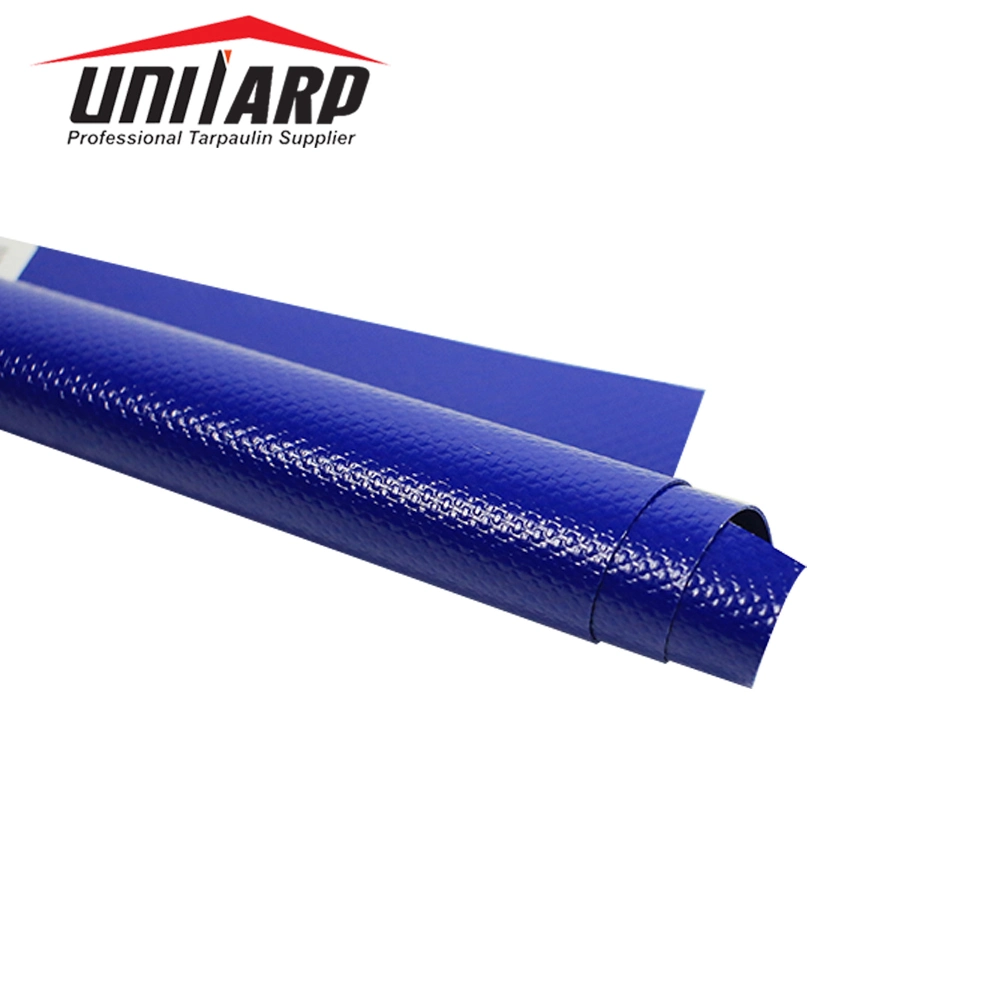 Lona de PVC azul resistente al UV laminado PVC toldo de lona para cubrir