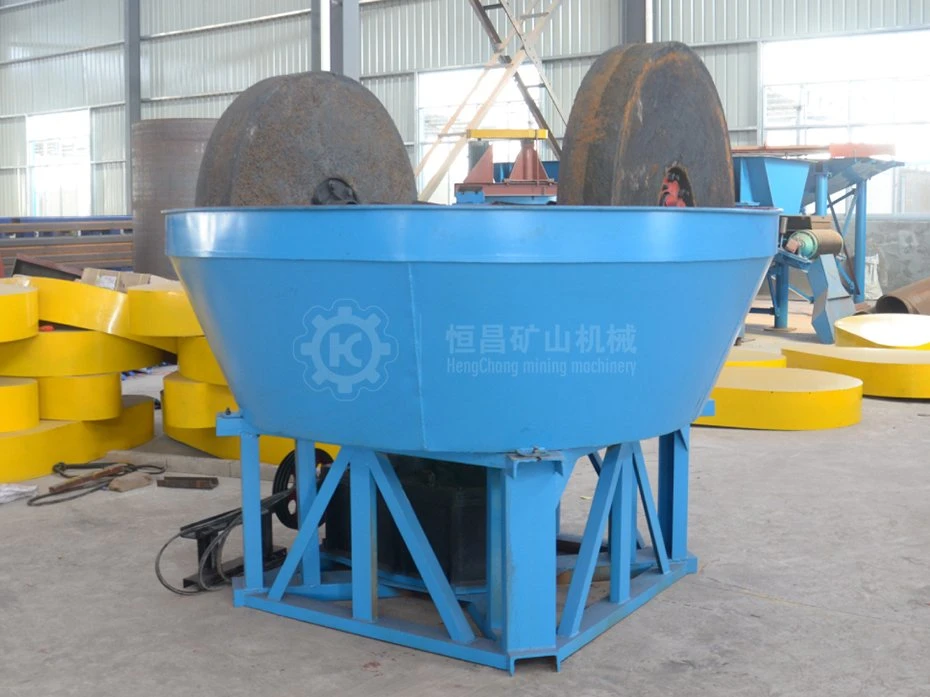 Small Scale Gold Mining Equipment Wet Pan Mill Round Mill Gold Round Mill Shipping to Zimbabwe