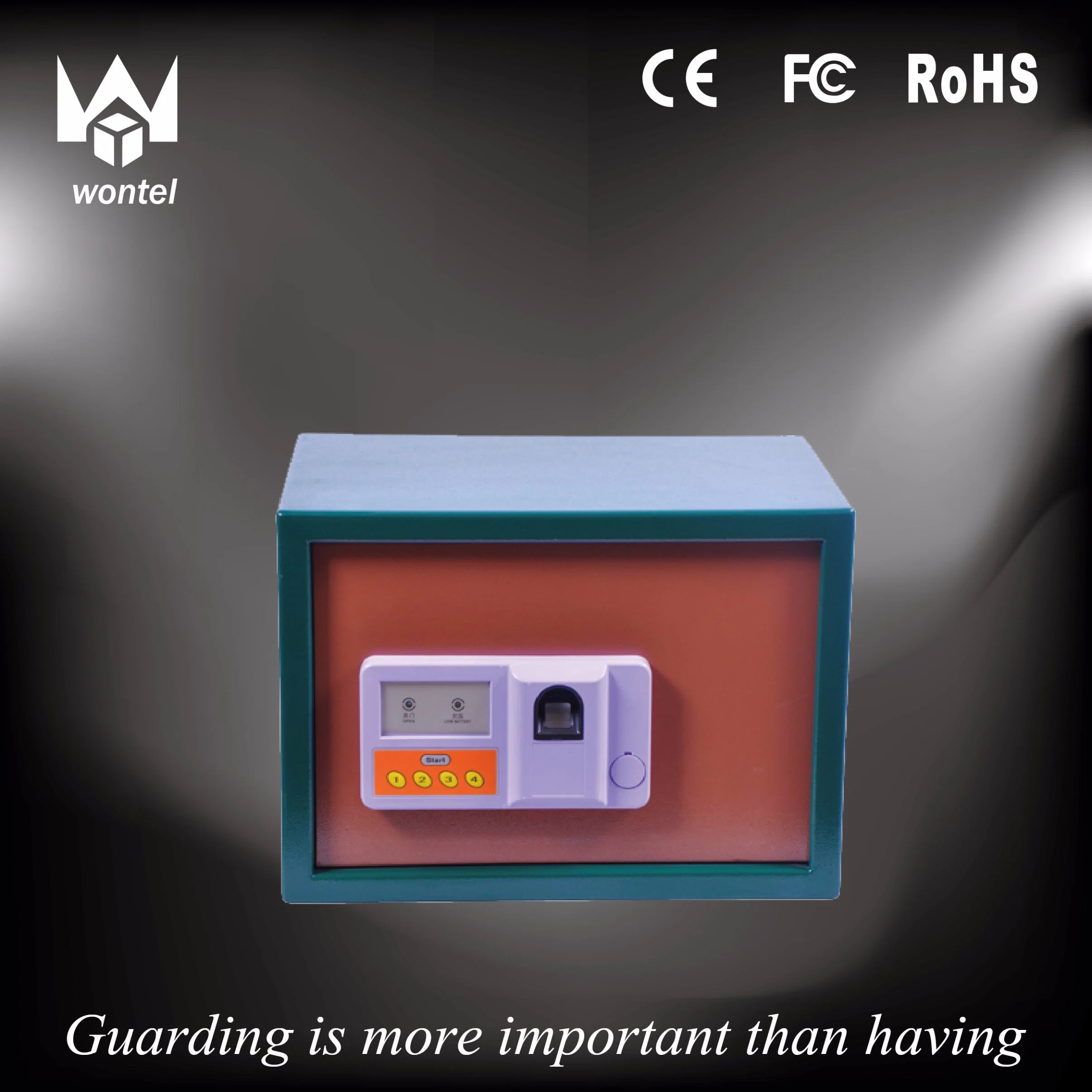 Fingerprint Safe Box with Digital Password Lock and LCD Display