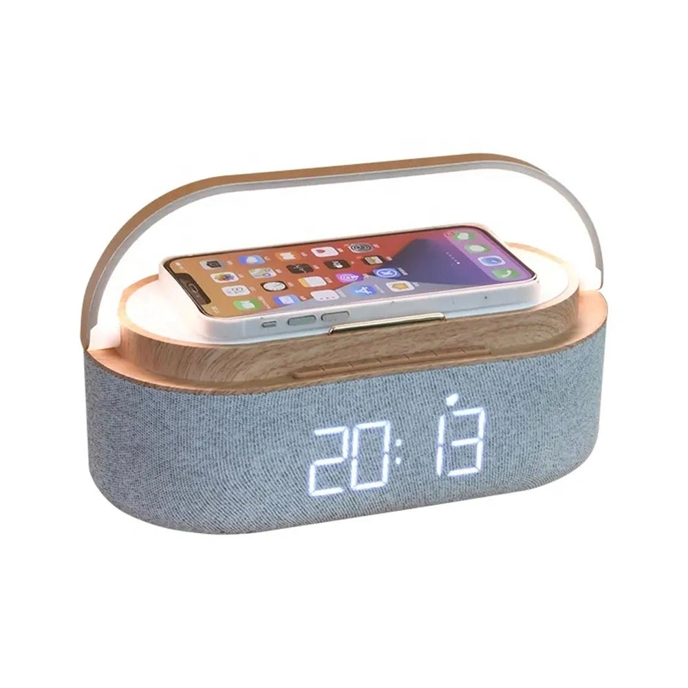 Rt-S29 Alarm Clock Dimming LED Mood Lighting Speaker Wireless Charger