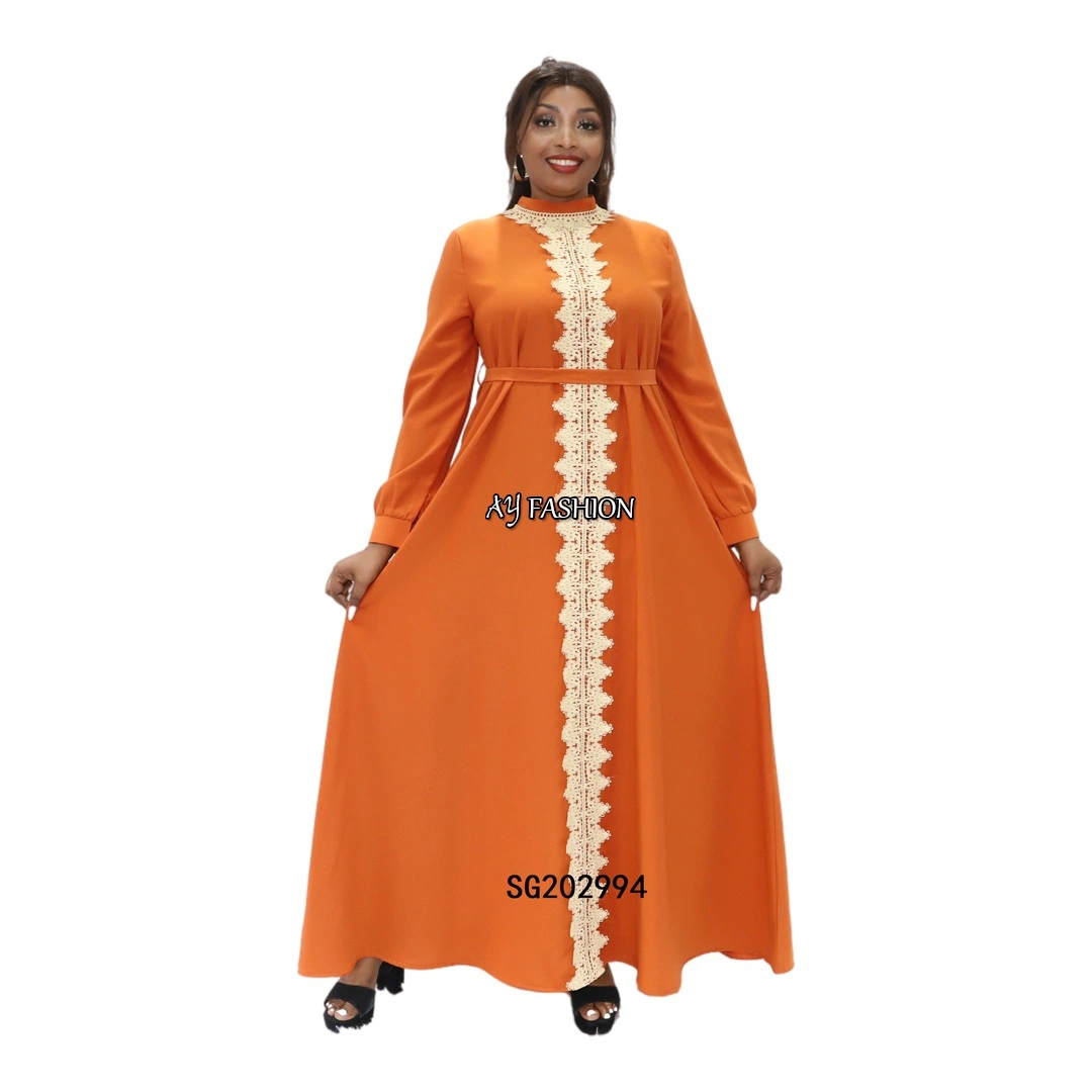 Casual Dresses Lady Fashion Apparel Maxi Standard Robe Africain Abaya Casual Dress