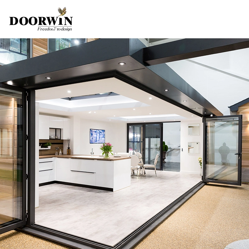 Hot Finished Decoration Doorwin Novel Design Doors Bifold Aluminum Folding Door