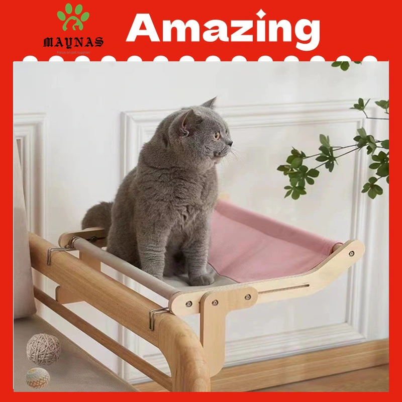 Cat Bed Cats Hanging Bed Balcony Window Cat Wooden Hanging Bed Hanging Cat Nest Bedside Four Seasons Universal Cat Hammock
