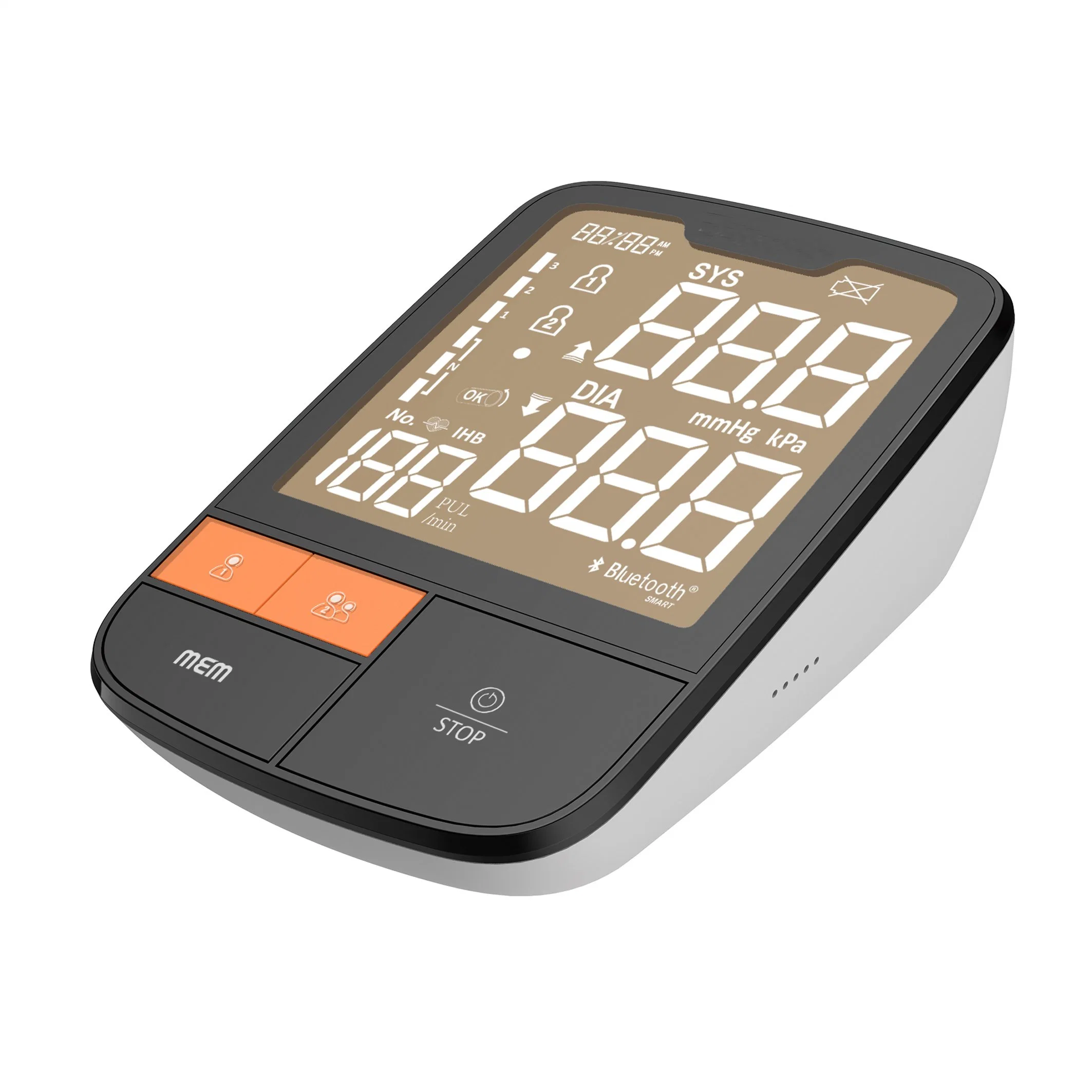 Enhanced Rechargeable Digital Arm Blood Pressure Monitor with Extra LCD Display