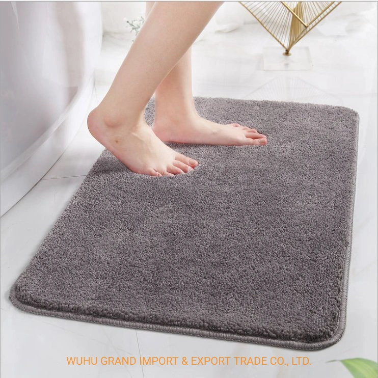 Soft Velvet Water Absorbent Super Soft Anti-Slip Bath Mat Door Mat