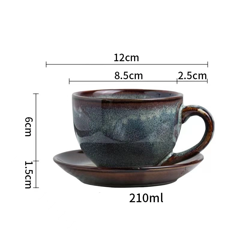 Restaurant Porcelain 250ml Coffee Tea Cup Andcustom Logo Ceramic Set