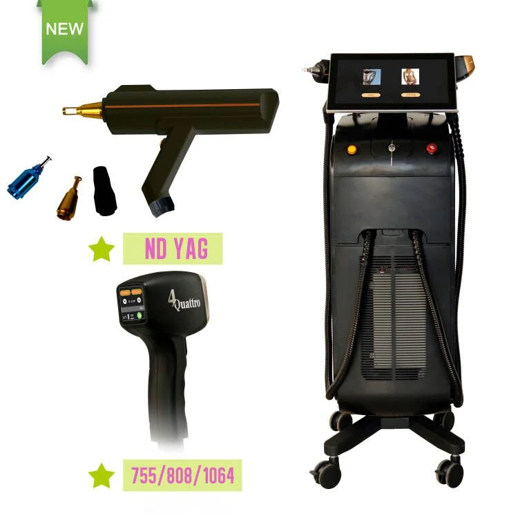 Km 2 in 1 Diode Laser Hair Removal Device YAG Laser Carbon Peeling Skin Tightening Equipment