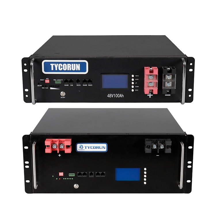 Tycorun 48V 100Ah montada em rack LiFePO4 Bateria de Iões de Lítio Pack com