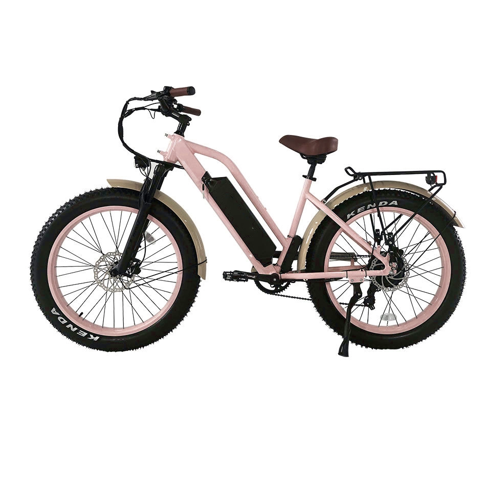 Bicicleta elétrica China popular de alta qualidade em rosa 14.5ah 500W para Adultos