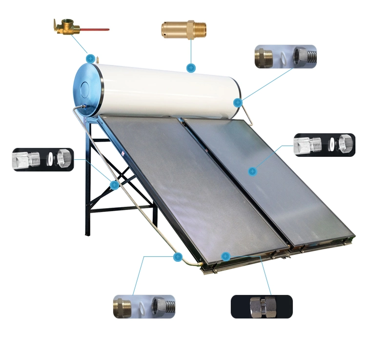 100L 200L 300L Pressurized Split Solar Water Heater with Flat Plate Solar Collectors