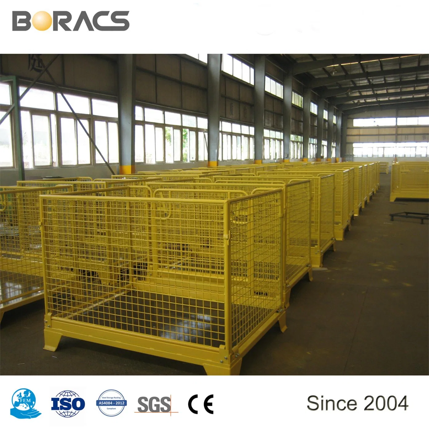 Rack de pilha Logistic galvanizado de alta qualidade com madeira, fabricado em metal Talior Rack de empilhamento de plataforma