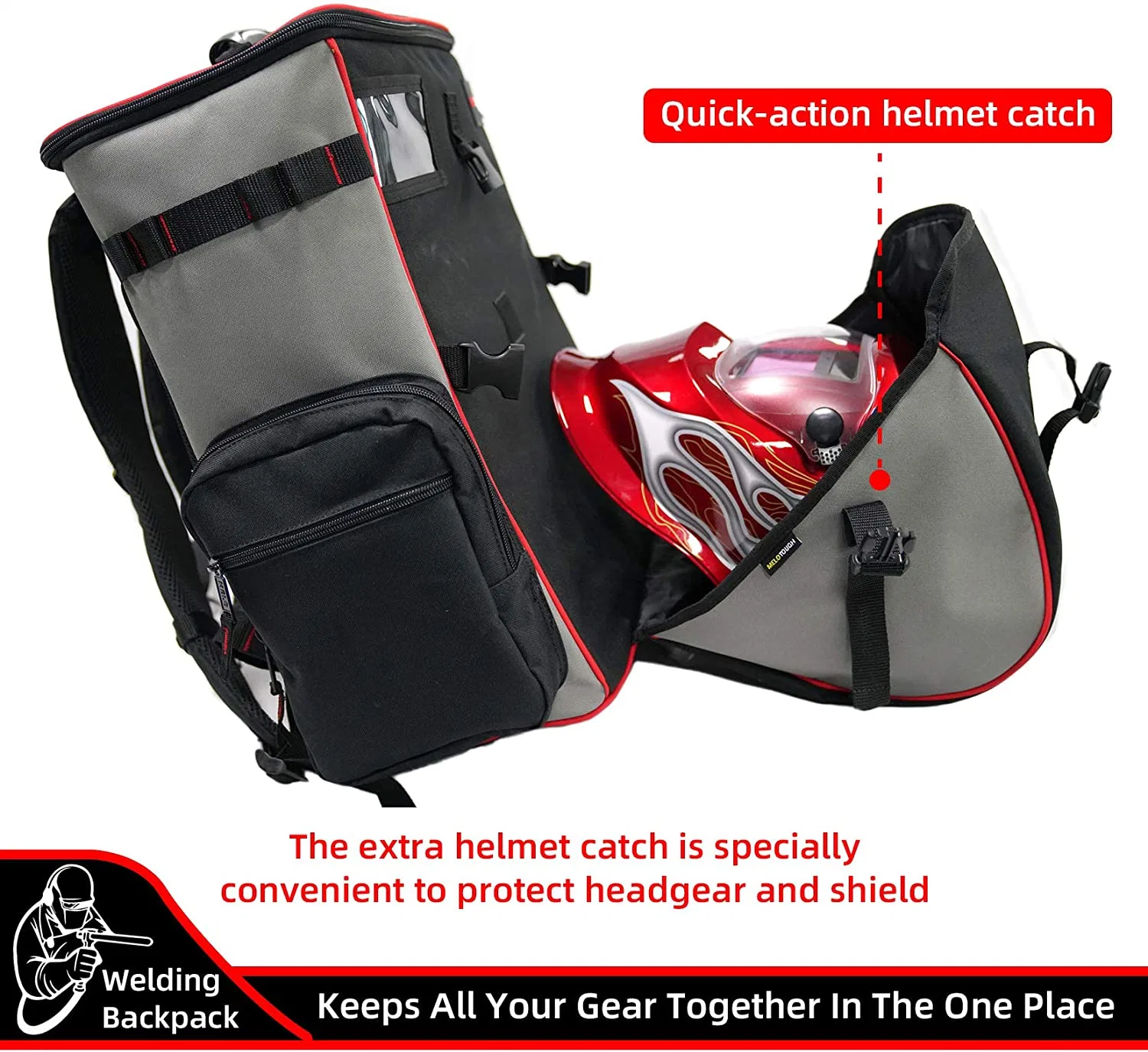 Mochila de soldadura Extreme Gear Pack con la herramienta Helmetcatch Bolsa mochila