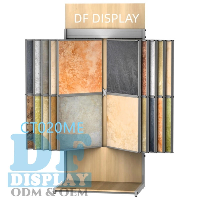 Stone Sample Board Display Tile Display Rack Ceramic Panel Stand Wood Ceramics Tiles Display Stand Horizontal Stone Tile Showroom Display Stand