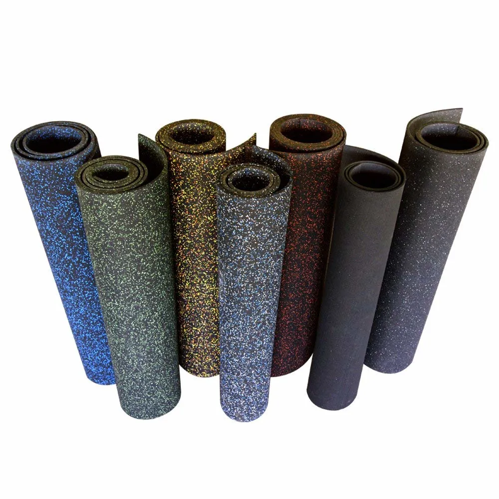 Sol Rubber 3/8" (9mm) Heavy Duty Commercial Rolled Gym Rubber Roll Flooring Mats