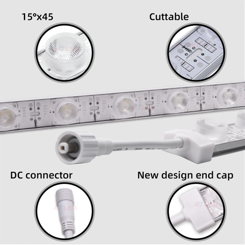 Resiste temperaturas de 24V 12V 28.8W el borde de la barra de luz LED de doble caja de luz