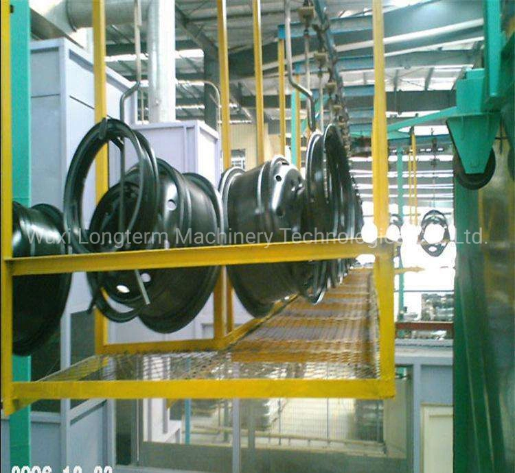 Chinese Design Customization Industrial Robot 360-Degree Spray Powder Coating Line for Wheel Rim / Car Aluminum Wheel Hubs&