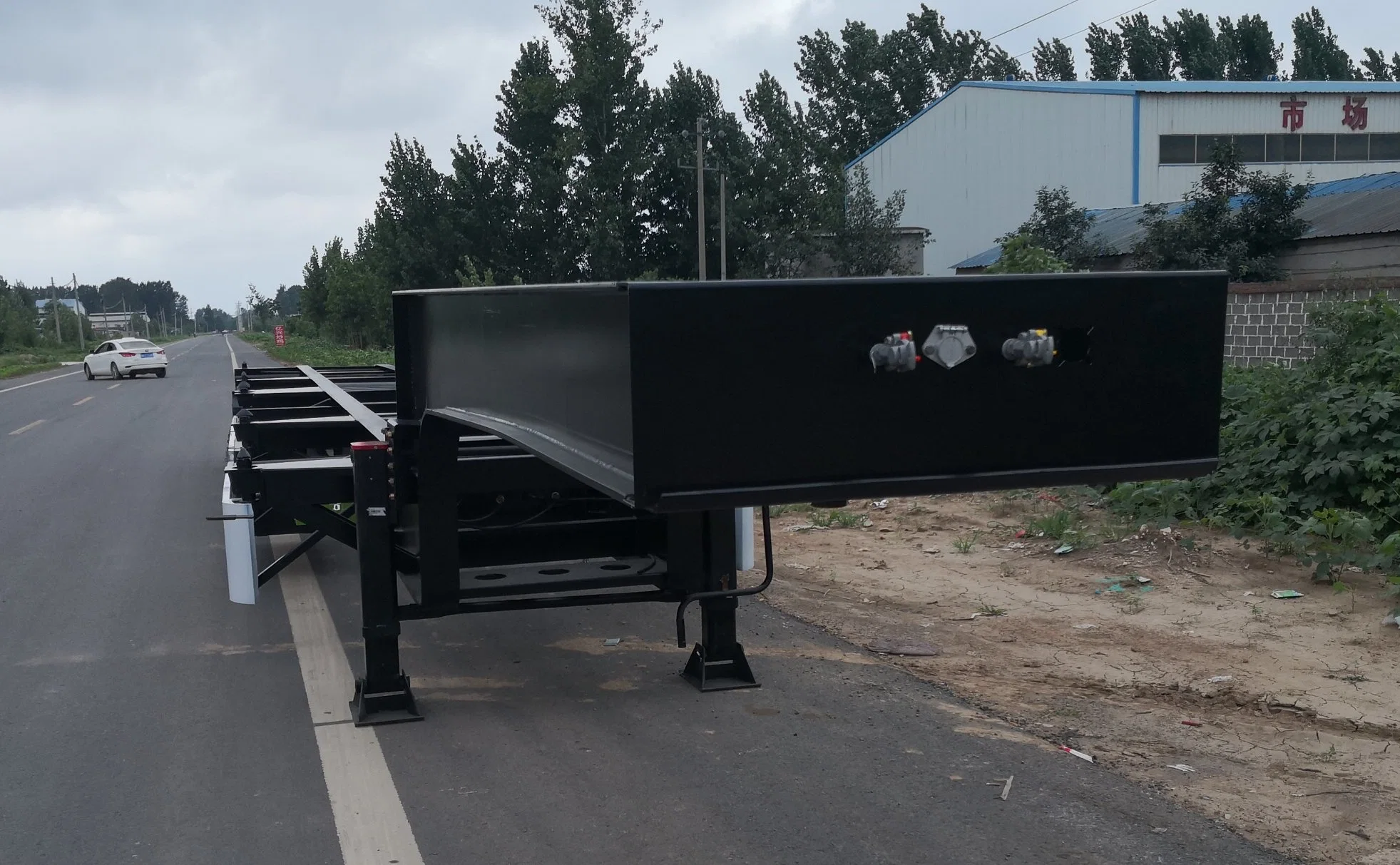 Jushixin 3 Axle Skeleton Semi Trailer Truck Trailer Utility Trailer Semi Trailer