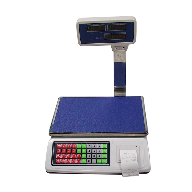 Báscula electrónica de venta al por menor con impresora y cálculo de precios (ACS-P02)