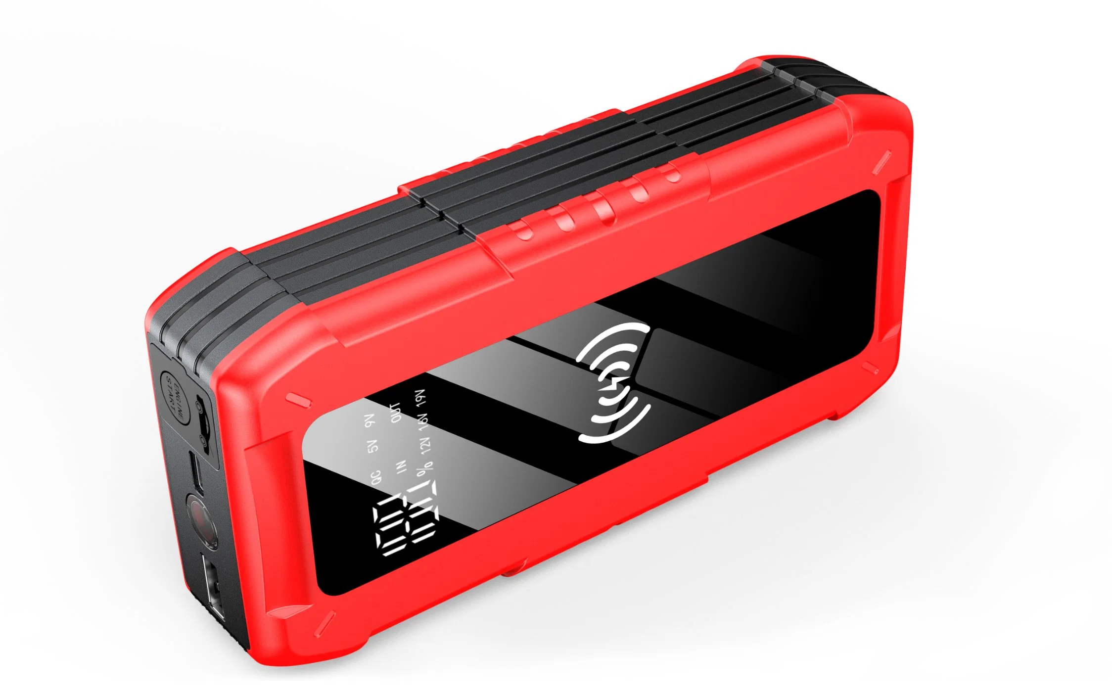 Mejor venta Nuevo estilo de coches portátiles Jump Starter 10000mAh con Carga inalámbrica