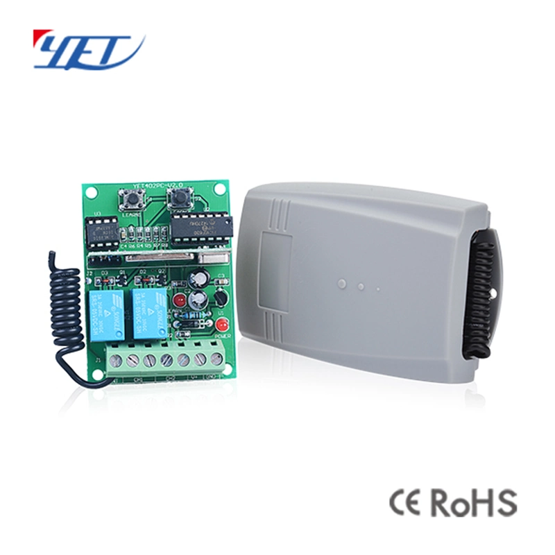 2 Relays DC12V/24V Compatible Fixed Code and Rolling Code 433.92MHz Remote Controller Receiver Yet402PC-V3.0