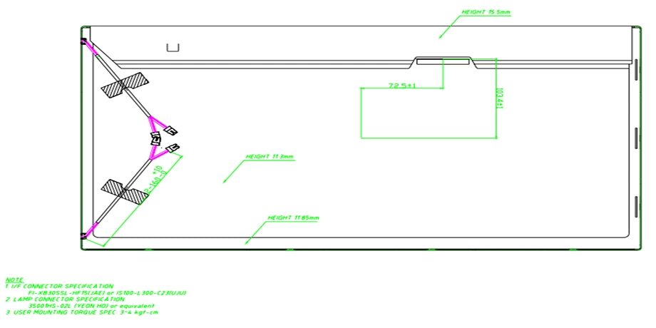 2control System Used 1.5 Inch TFT LCD TV Display