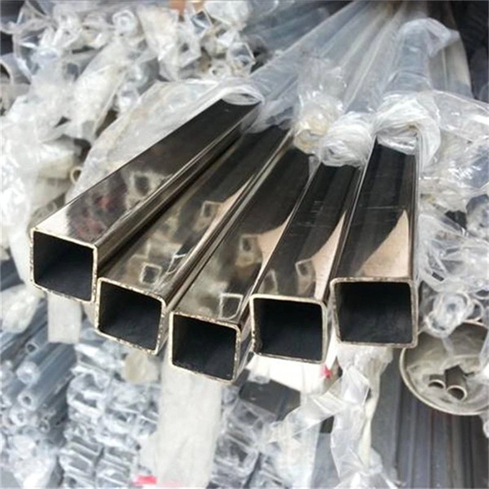 201 202 304 Hairline Bright Finish Best Price Stock Stainless Steel Square and Rectangular Pipe