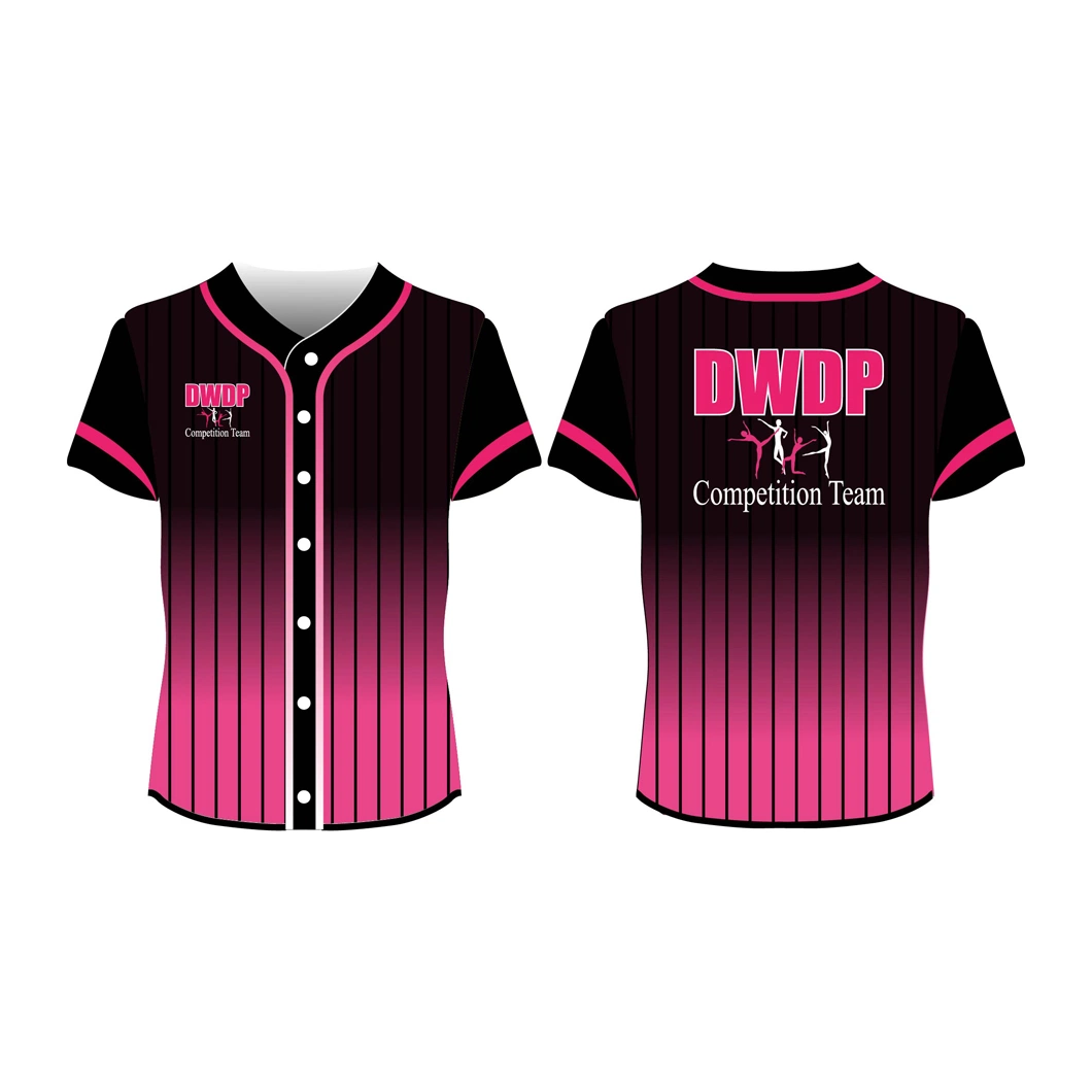 New Style Softball Women's Girl's Jerseys Design Custom Name Number Sublimation Full Button Printed Baseball Jersey