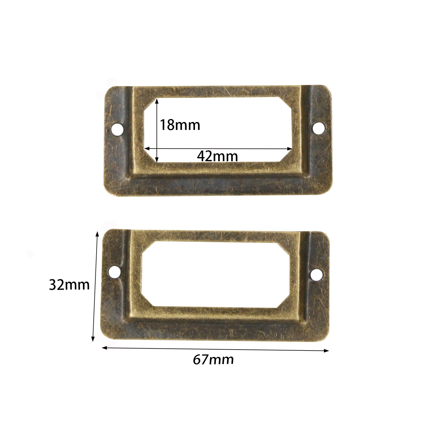 Furniture Hardware Fittings Golden Name Card Holder Label Frame Suitable for Storage Boxes, Wooden Boxes Tool Box etc. Customizable Hardware Accessories.