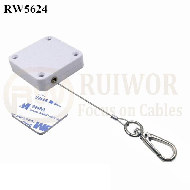 Display Retractable Cable Square Heavy Duty Retractable Cable Plus Key Hook