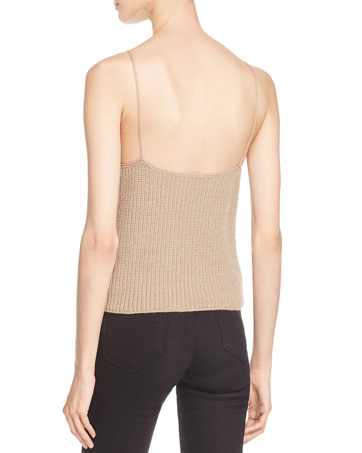 Nude Color Women Sexy Strap Formina Knit Top Camisole