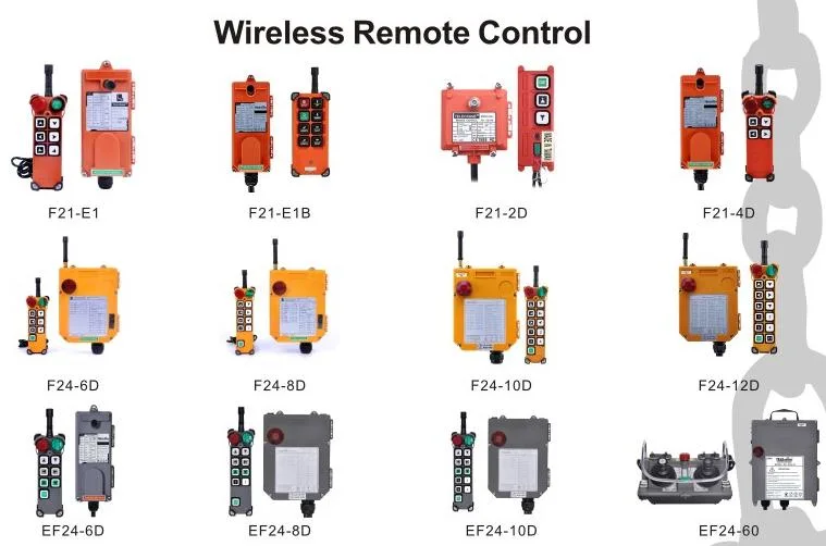 Telecontrol 4 Button Dual Speed Crane Wireless Radio Industrial Remote Control F21-4D