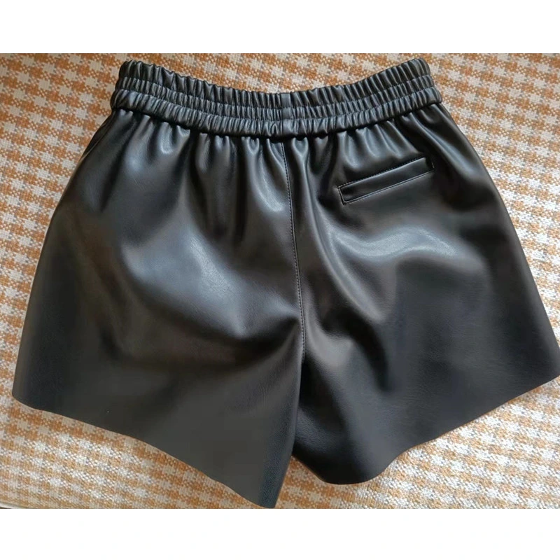 Wholesale/Supplier Real Sheepskin Leather Pants Women Shorts Lady Short Trousers