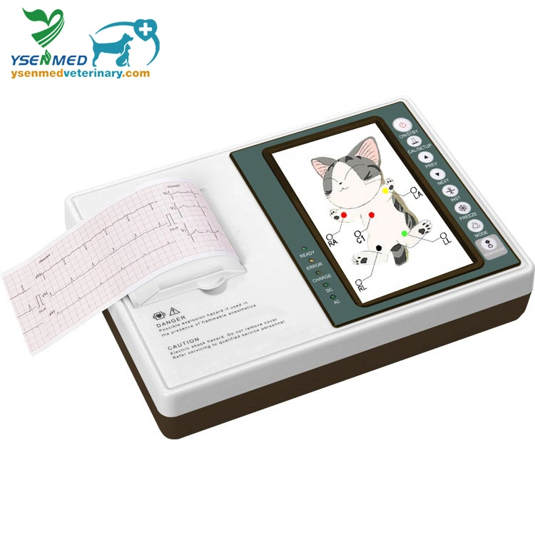 Ysecg300V Medical Equipment Veterinary ECG Machine ECG Monitor Portable Vet