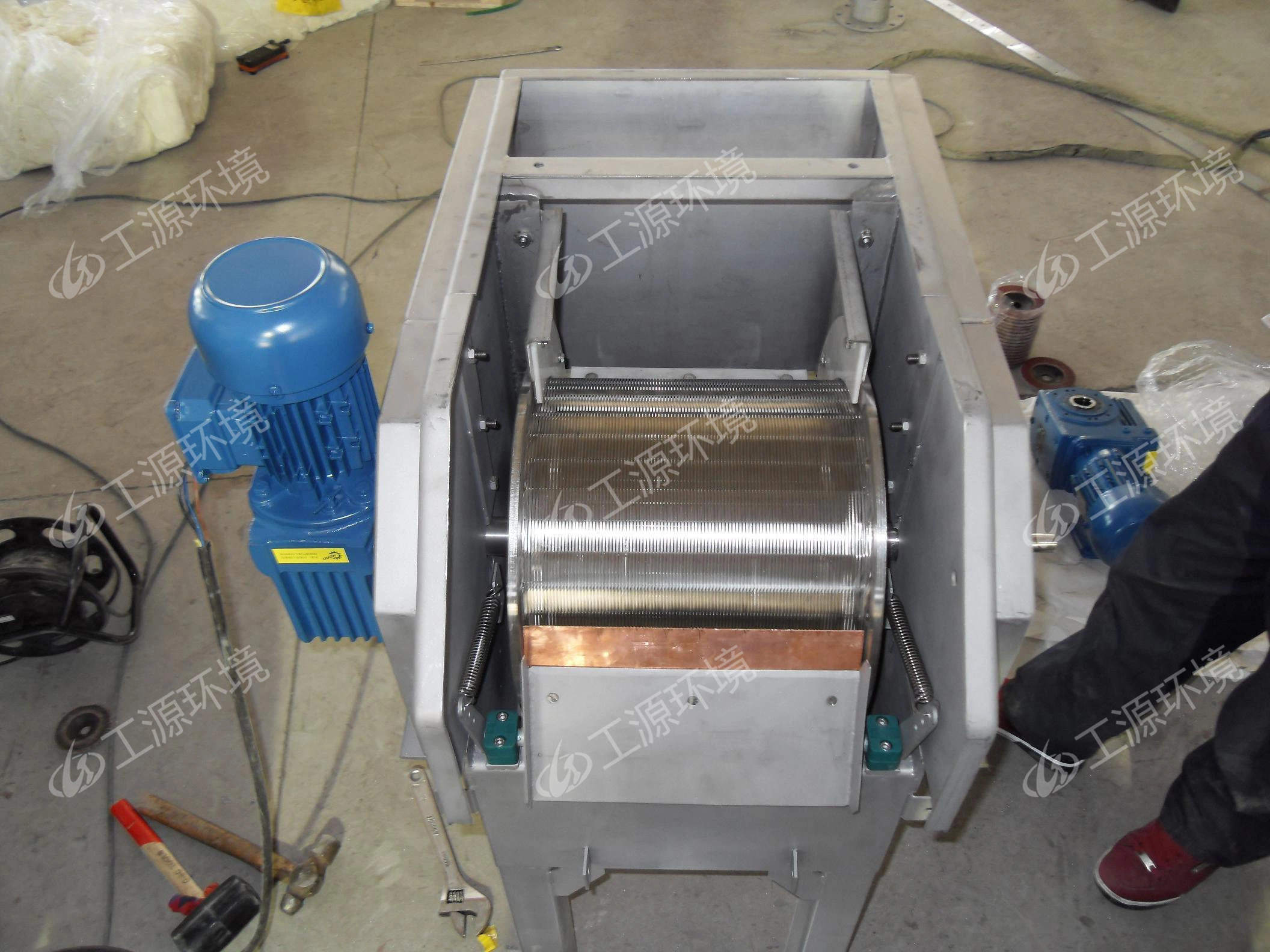 Stainless Steel Rotary Drum Screen Solids Removal Machine Sewage Treatment Equipment