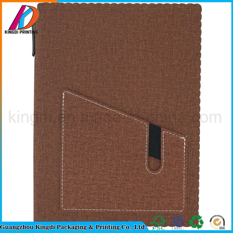 Custom A5 imprimé à couverture rigide en cuir pour ordinateur portable PU Journal