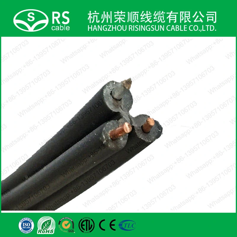 Self Support Drop Wire 2X2X0.5cu+1.2mm Steel Wire Telephone Cable