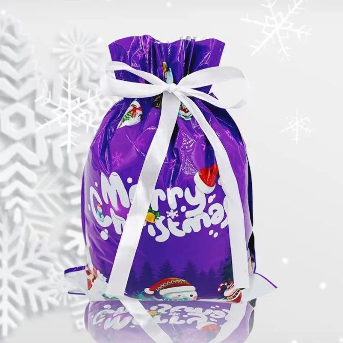 2022 New Cross Border Christmas Gift Candy Bag Santa Drawstring حقيبة لهدية عيد الميلاد حقيبة