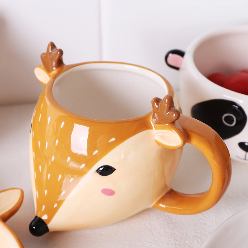 Cute, Exquisite Animal Design 3PCS Children Ceramic Drinking Set