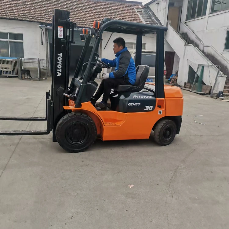 Used Japan Toyota Four-Wheel Electric Diesel Forklift 3 Tons Hangcha Forklift