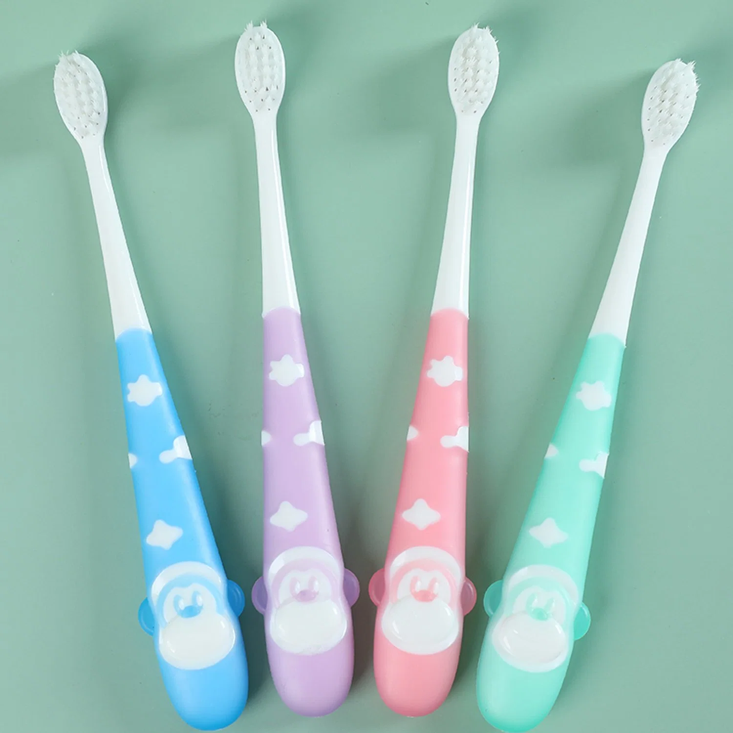 Cartoon Shape Soft Bristle Easy-Grip Handle Kids Children Toothbrush