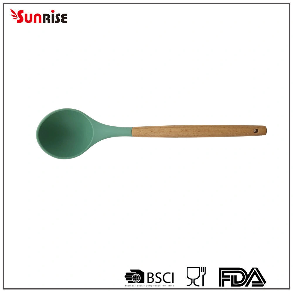 Hot Sell Kitchen Products Kitchen Tools Silicone Solid Spoon (KTS114)