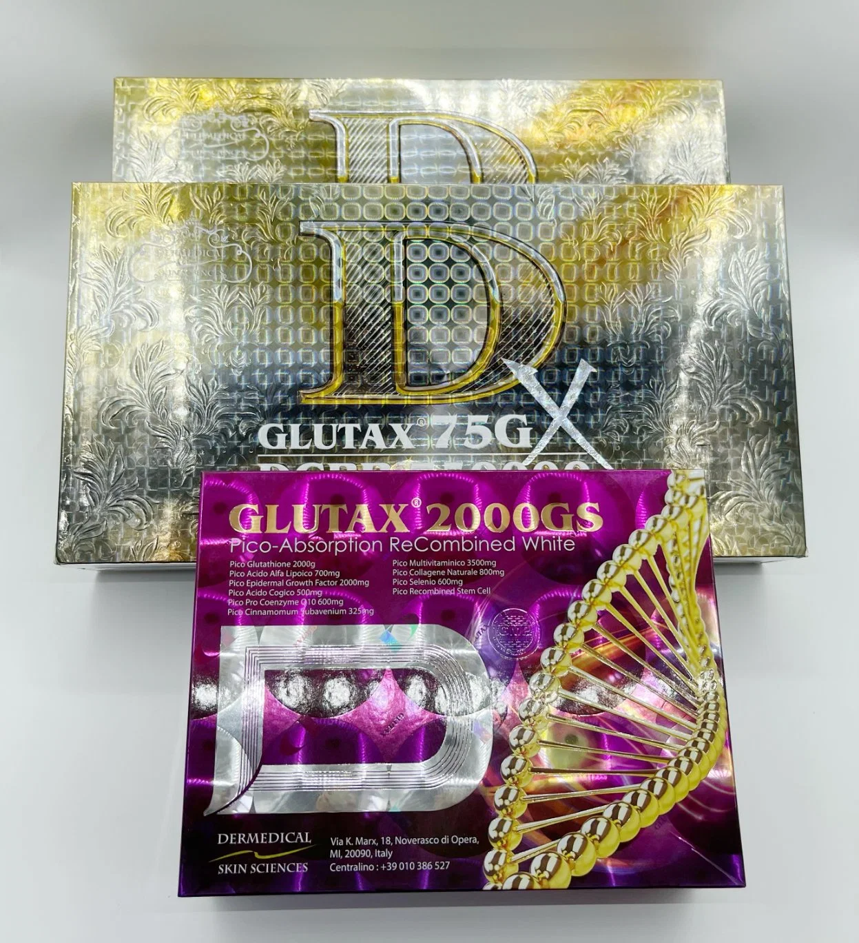 Nouvelle amélioration Glutax 2000000gx 180W Produits d'injection éclaircissants Remplaçant Glutax 2000GS et Glutax 20000gr Glutathion Glutax 2000000gx Éclaircissement ADN