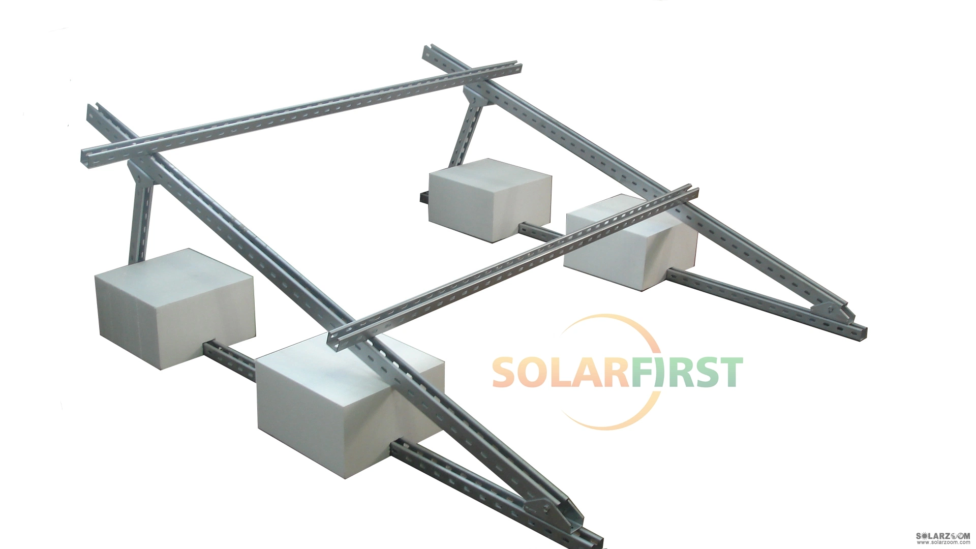 Easy Installation Aluminum 6063-T5 Solar Panel Fixed Tilt Solar Racking System