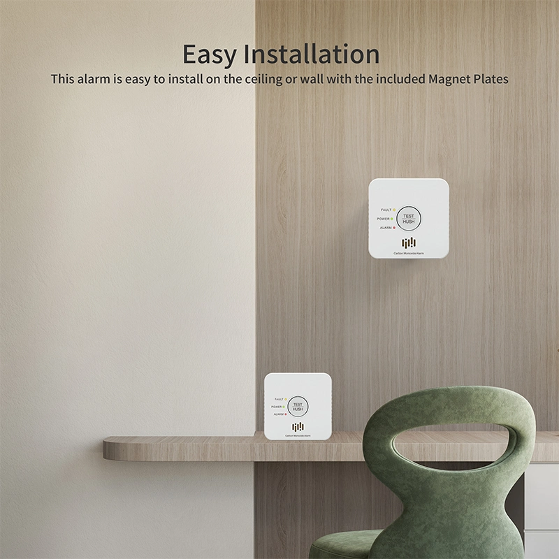 En50291 zertifizierter 5 Jahre Sensor Life Co Alarm mit Digital Anzeigen