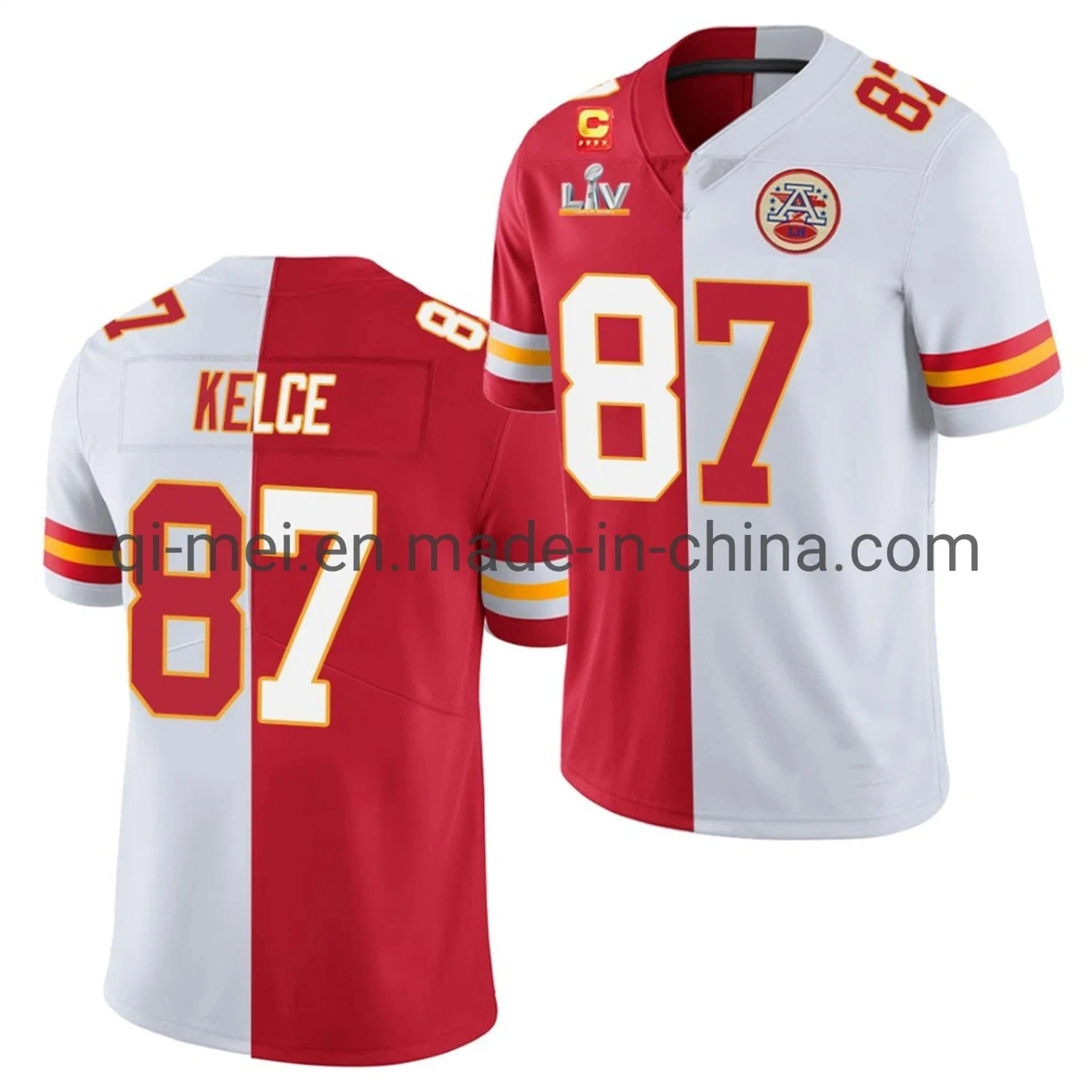 2021 Super Bowl LV Travis Kelce Chiefs domicile Alternate Maillots de football