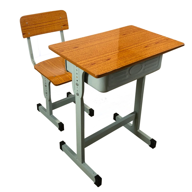 Classe bon marché Bureau d'école simple et chaise Bureau d'école primaire Bureau d'école avec tiroir pour les meubles d'étudiant