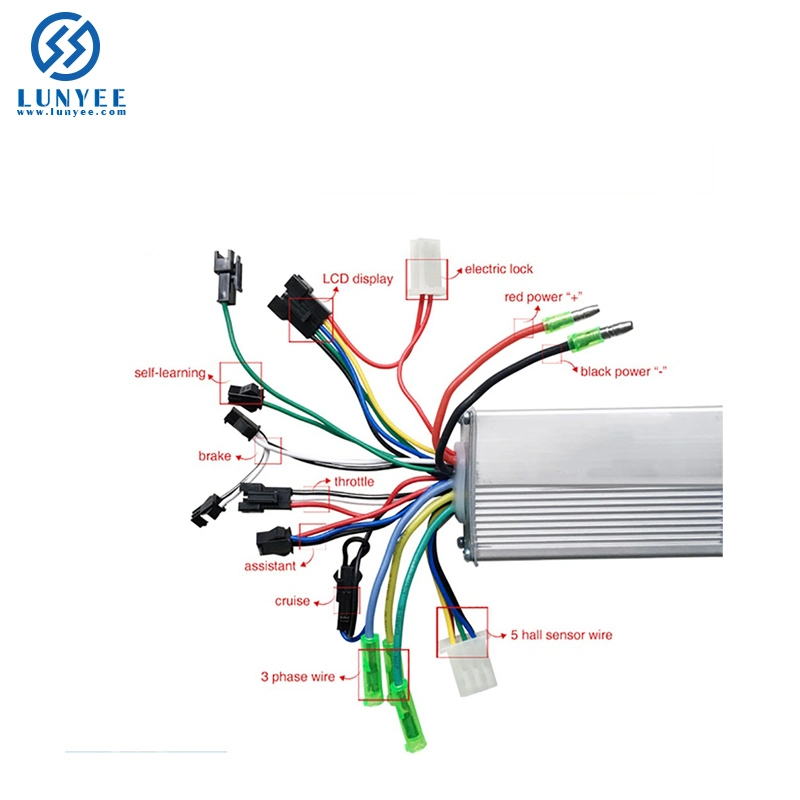 Hot Sale 350W 36V/ 48V Brushless Hub Motor Controller with Regenerative and Reverse Function