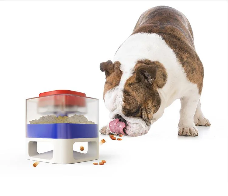 Square Dog Bowl Slow Drink Feeder Slow Eater Dog Toy