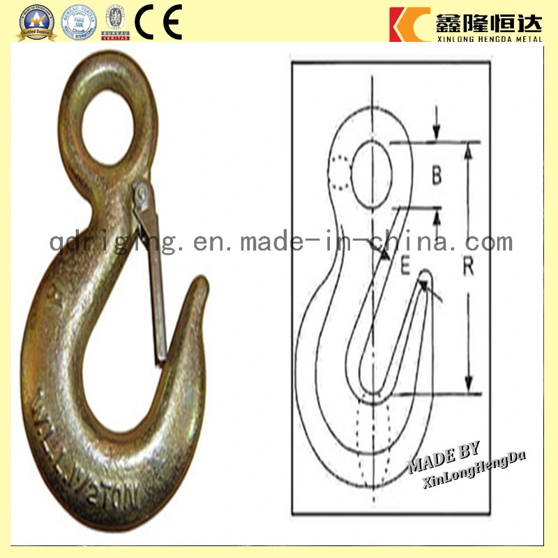H321 Forged Steel Us Type Clevis Slip Hook with Latch